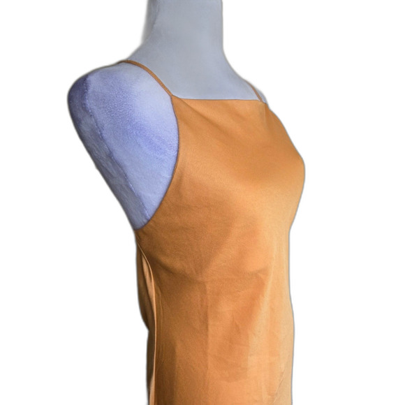 NWT Sage the Label Apricot Slip Midi Dress Criss Cross Back Minimalist Summer L - Picture 4 of 8